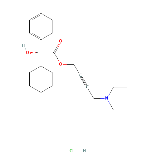 (R)-Oxybutynin Chloride (CAS: 1207344-05-5) - Chemical Structure and Molecular Formula 