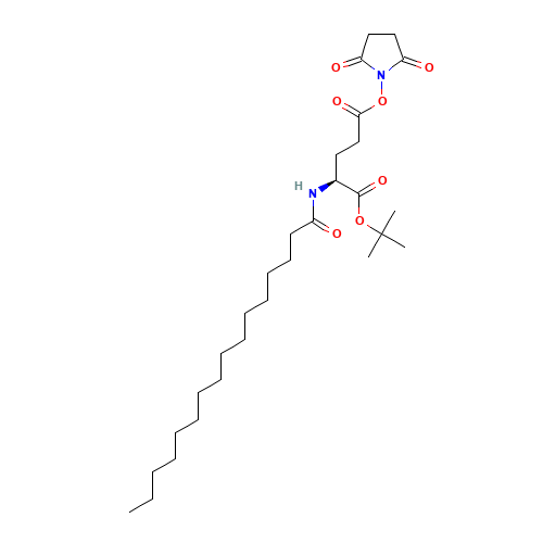 Nε-Palmitoyl-L-glutamic Acid γ-Succinimidyl-a-tert-butyl Ester (CAS: 204521-63-1) - Related Chemical Product