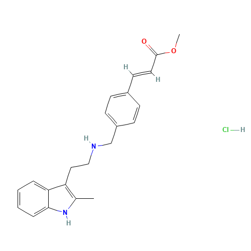 Panobinostat Carboxylic Acid Methyl Ester Hydrochloride (CAS: 441741-66-8) - Chemical Structure and Molecular Formula 