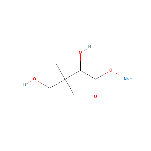 (RS)-Pantoic Acid Sodium Salt (CAS: 1902-01-8) - Chemical Structure and Molecular Formula 