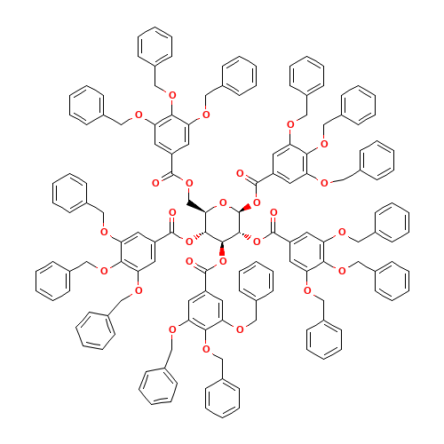 1,2,3,4,6-Penta-O-(3,4,5-tri-O-benzylgalloyl)-b-D-glucopyranose (CAS: 122625-60-9) - Related Chemical Product