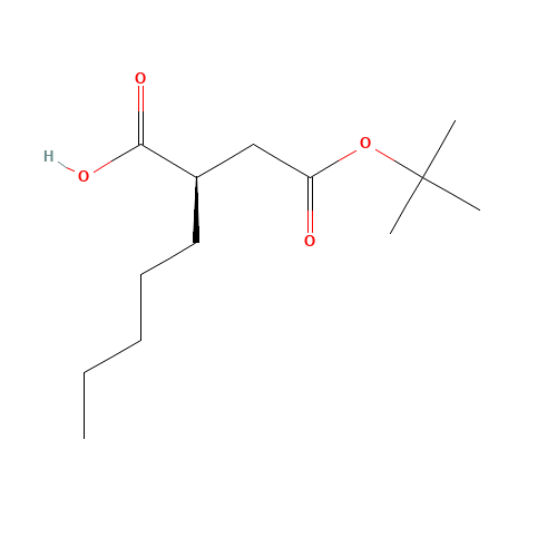 2-(R)-Pentylsuccinic Acid 4-tert-Butyl Ester (CAS: 153427-69-1) - Chemical Structure and Molecular Formula 