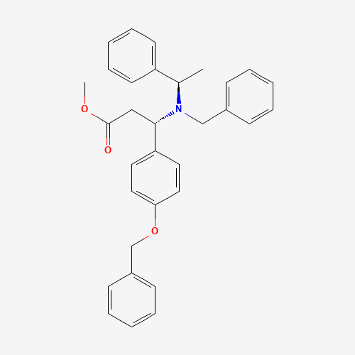 (bS)-b-[[(1R)-1-Phenylethyl](phenylmethyl)amino]-4-(phenylmethoxy)-benzenepropanoic Acid Methyl Ester (CAS: 134430-95-8) - Related Chemical Product