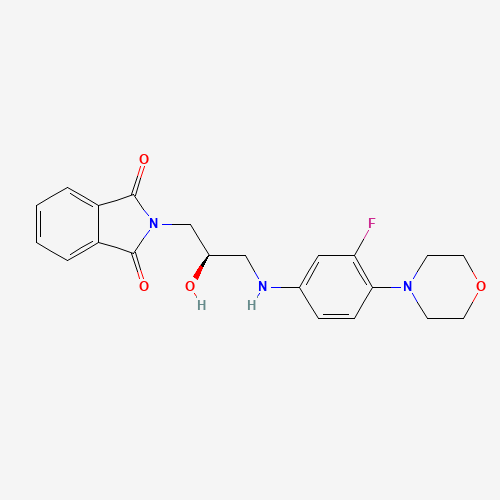N-(3-Phthalimido-2-(R)-hydroxypropyl)-3-fluoro-4-(morpholinyl)aniline (CAS: 874340-08-6) - Related Chemical Product