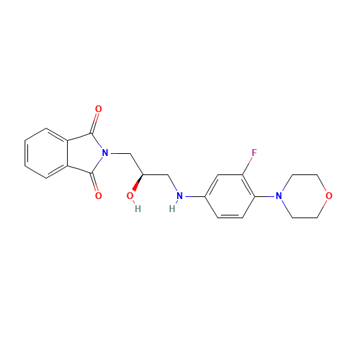 N-(3-Phthalimido-2-(R)-hydroxypropyl)-3-fluoro-4-(morpholinyl)aniline (CAS: 874340-08-6) - Related Chemical Product