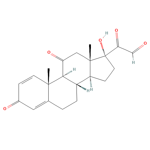 Prednisone 21-Aldehyde (CAS: 70522-55-3) - Chemical Structure and Molecular Formula 
