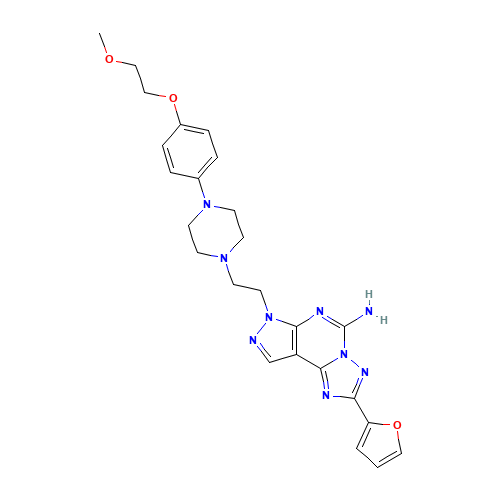 Preladenant (CAS: 377727-87-2) - Chemical Structure and Molecular Formula 