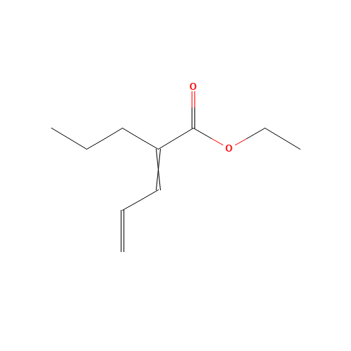 (E/Z)-2-Propyl-2,4-pentadienoic Acid Ethyl Ester (CAS: 96107-28-7) - Chemical Structure and Molecular Formula 