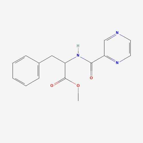N-Pyrazinylcarbonyl-L-phenylalanine Methyl Ester (CAS: 73058-37-4) - Chemical Structure and Molecular Formula 