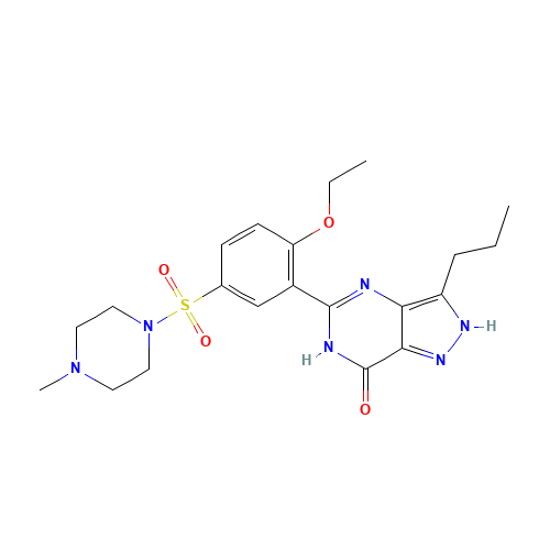 Pyrazole N-Demethyl Sildenafil (CAS: 139755-95-6) - Chemical Structure and Molecular Formula 