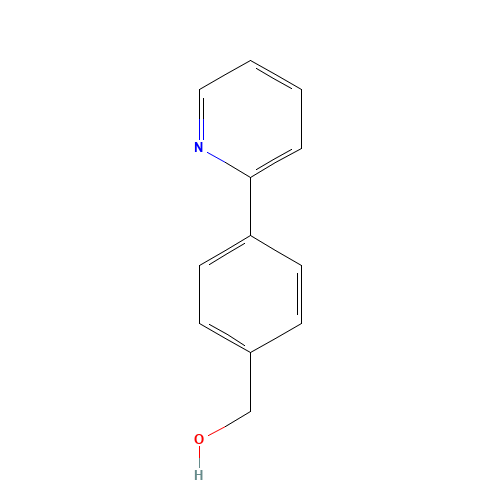 4-(2-Pyridinyl)benzyl Alcohol (CAS: 98061-39-3) - Chemical Structure and Molecular Formula 