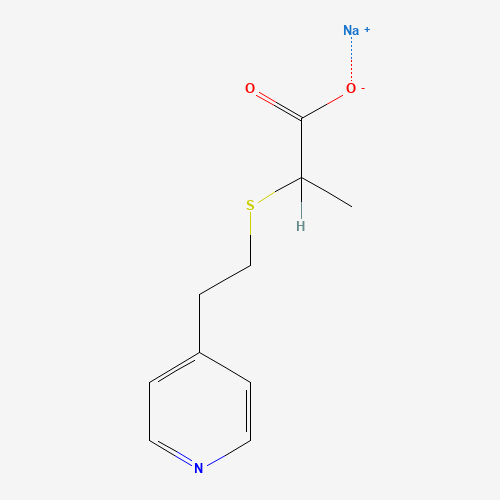 S-[2-(4-Pyridyl)ethyl]Thiolactic Acid, Sodium Salt (CAS: 1024357-58-1) - Chemical Structure and Molecular Formula 
