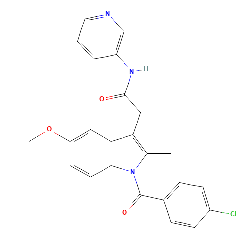 N-(3-Pyridyl)indomethacin Amide (CAS: 261766-29-4) - Related Chemical Product