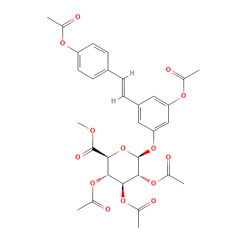 trans Resveratrol Penta-O-acetyl-3-b-D-glucuronide Methyl Ester (CAS: 490028-22-3) - Related Chemical Product