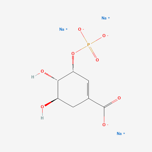 Shikimate-3-phosphate Trisodium Salt 90% (CAS: 143393-03-7) - Chemical Structure and Molecular Formula 