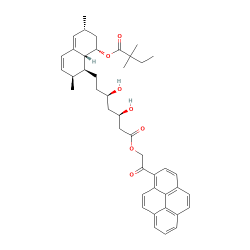 Simvastatin, 1-Pyreneacetyl Ester (CAS: 193682-18-7) - Chemical Structure and Molecular Formula 