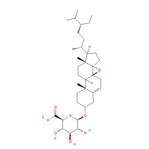 b-Sitosterol-b-D-glucuronide (CAS: 126251-01-2) - Chemical Structure and Molecular Formula 