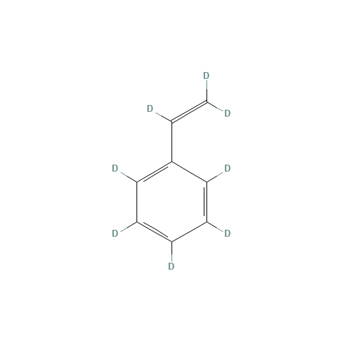 Styrene-d8 (CAS: 19361-62-7) - Chemical Structure and Molecular Formula 
