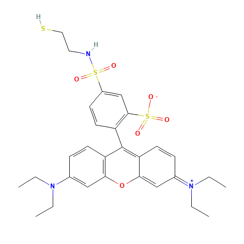 Sulfo Rhodamine Amidoethyl Mercaptan (CAS: 1244034-02-3) - Chemical Structure and Molecular Formula 