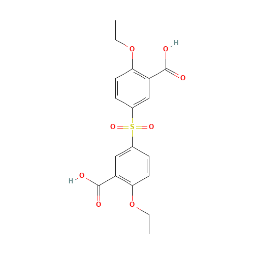 3,3'-Sulfonylbis[6-ethoxy-benzoic Acid] (CAS: 860563-20-8) - Chemical Structure and Molecular Formula 