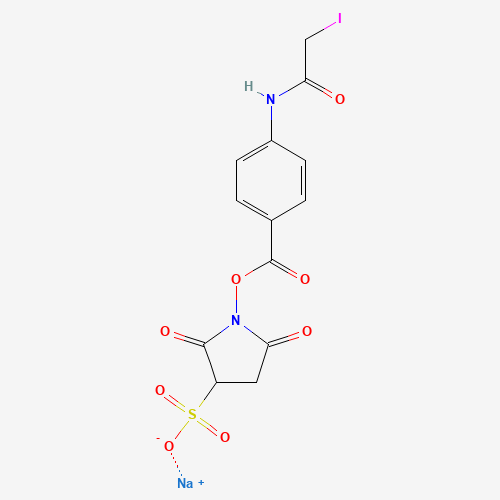 Sulfo-N-succinimidyl (N-Iodoacetyl)aminobenzoate (CAS: 144650-93-1) - Chemical Structure and Molecular Formula 