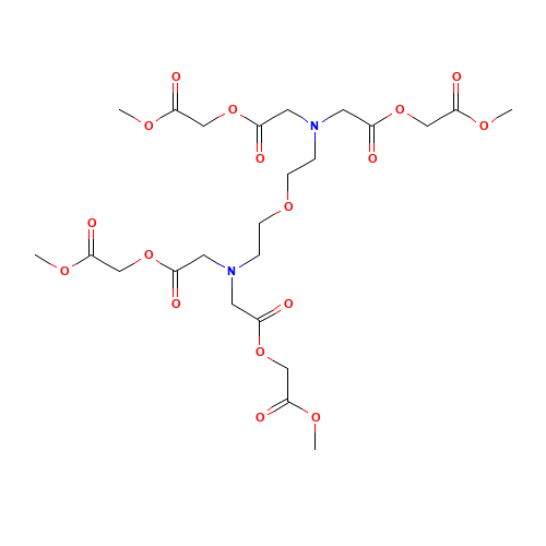 Tetraacetoxymethyl Bis(2-aminoethyl) Ether N,N,N',N'-Tetraacetic Acid (CAS: 887407-56-9) - Chemical Structure and Molecular Formula 