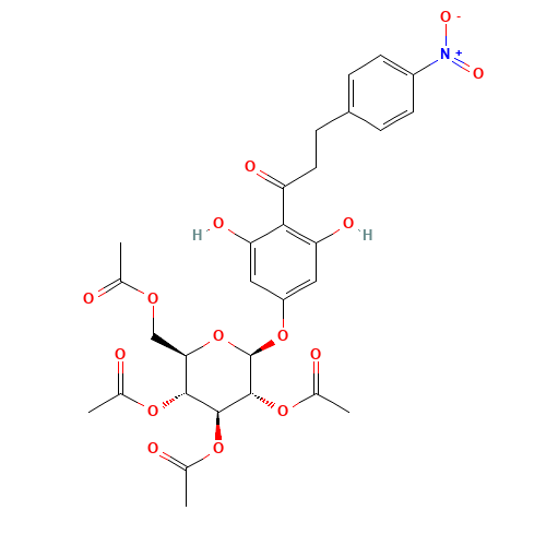 4'-O-(b-D-2”,3”,4”,6”-Tetraacetyl-glucopyranosyl)-4-nitrophloretin (CAS: 82628-87-3) - Related Chemical Product