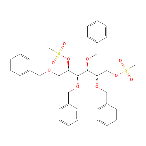 2,3,4,6-Tetra-O-benzyl-1,5-di-O-methanesulfonyl-D-glucitol (CAS: 77698-99-8) - Related Chemical Product
