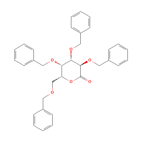 2,3,4,6-Tetra-O-benzyl-D-galactono-1,5-lactone (CAS: 82598-84-3) - Chemical Structure and Molecular Formula 