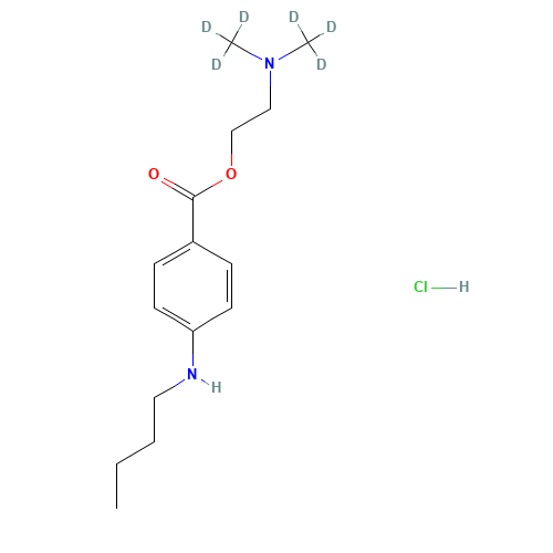 Tetracaine-d6 Hydrochloride (CAS: 80404-52-0) - Chemical Structure and Molecular Formula 