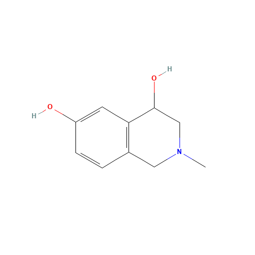 1,2,3,4-Tetrahydro-4,6-dihydroxy-2-methyl-isoquinoline (CAS: 23824-24-0) - Chemical Structure and Molecular Formula 