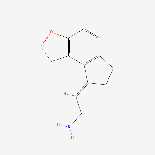(E)-2-(1,6,7,8-Tetrahydro-2H-indeno[5,4-b]furan-8-ylidene)ethylamine (CAS: 196597-61-2) - Chemical Structure and Molecular Formula 