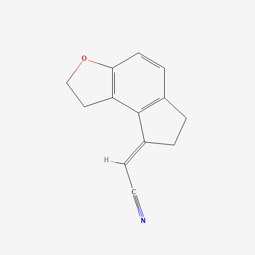 (1,2,6,7,-Tetrahydro-8H-indeno[5,4-b]furan-8-ylidene)acetonitrile (CAS: 221530-44-5) - Chemical Structure and Molecular Formula 