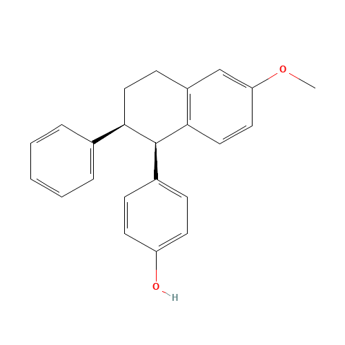 cis-4-(1,2,3,4-Tetrahydro-6-methoxy-2-phenyl-1-naphthalenyl)phenol (CAS: 14089-22-6) - Related Chemical Product