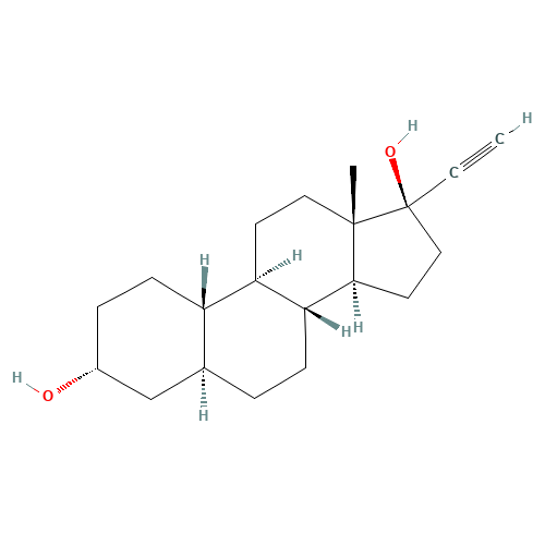 3a,5a-Tetrahydronorethisterone (CAS: 16392-60-2) - Chemical Structure and Molecular Formula 