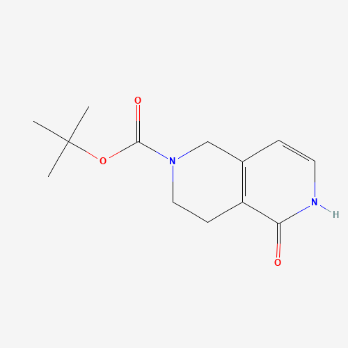 3,4,5,6-Tetrahydro-5-oxo-2,6-naphthyridine-2(1H)-carboxylic Acid tert-Butyl Ester (CAS: 1211594-91-0) - Chemical Structure and Molecular Formula 