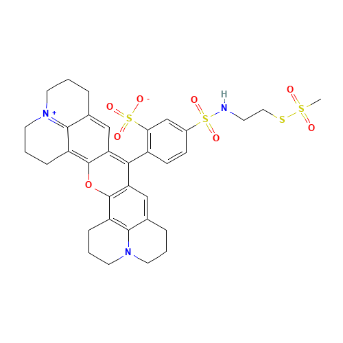 Texas Red?-2-sulfonamidoethyl methanethiosulfonate (CAS: 386229-76-1) - Chemical Structure and Molecular Formula 