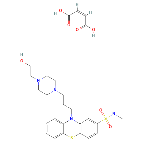 Thioproperazine Difumarate (CAS: 123937-18-8) - Chemical Structure and Molecular Formula 