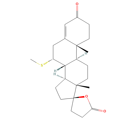 7a-Thiomethyl Spironolactone (CAS: 38753-77-4) - Chemical Structure and Molecular Formula 