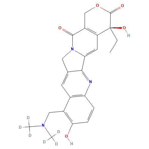 Topotecan-d6 (CAS: 1044904-10-0) - Chemical Structure and Molecular Formula 