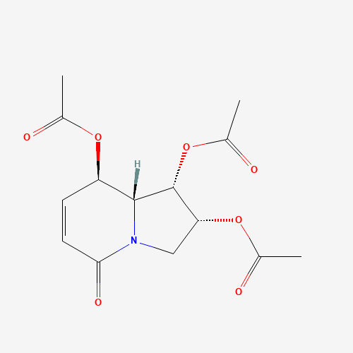 (1S,2R,8R,8aR)-1,2,8-Triacetoxy-1,2,3,5,8,8a-hexahydro-5-oxyindolizine (CAS: 149913-46-2) - Chemical Structure and Molecular Formula 