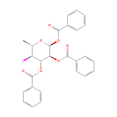 1,2,3-Tri-O-benzoyl-4,6-dideoxy-4-iodo-a-L-glucopyranose (CAS: 132867-78-8) - Related Chemical Product