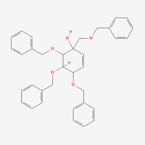 1,2,3-Tri-O-benzyl-4-[(benzyloxy)methyl]cyclohex-5-ene-1,2,3,4-tetraol (CAS: 1219194-46-3) - Related Chemical Product