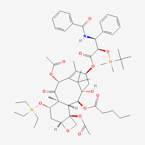 7-O-(Triethylsilyl)-2'-O-tert-butyl(dimethyl)silyl 2-Debenzoyl Paclitaxel 2-Pentanoate (CAS: 1055033-93-6) - Related Chemical Product