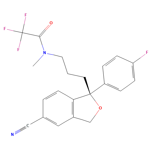S-(+)-N-Trifluoroacetodesmethyl Citalopram (CAS: 1217697-83-0) - Related Chemical Product