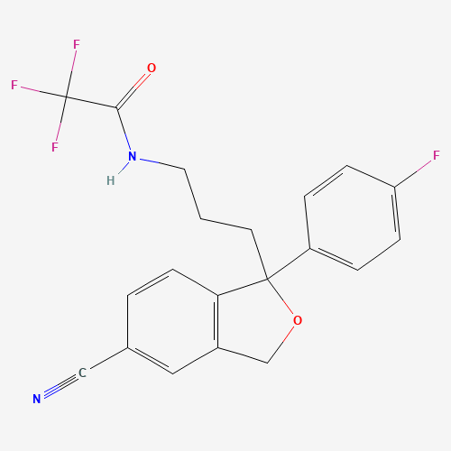 N-Trifluoroacetodidemethyl Citalopram (CAS: 1076199-47-7) - Chemical Structure and Molecular Formula 