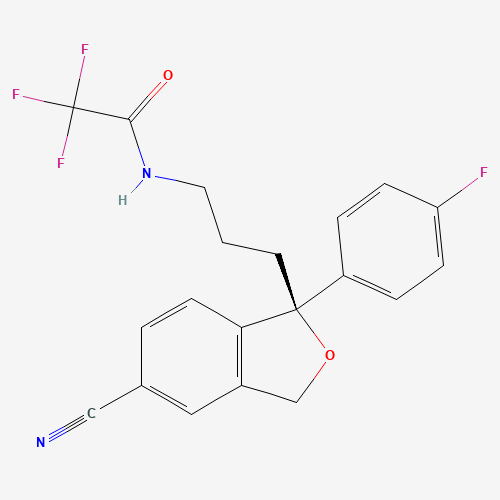 S-(+)-N-Trifluoroacetodidemethyl Citalopram (CAS: 1217811-50-1) - Chemical Structure and Molecular Formula 