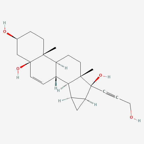 3b,5b,17b-Trihydroxy-17a-(3-hydroxy-1-propynyl)-15b,16b-methylene-5b-androst-6-en-17-one (CAS: 108674-97-1) - Related Chemical Product