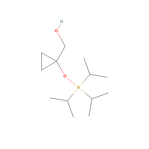 1-(Triisopropylsilyloxy)cyclopropylmethanol (CAS: 205756-60-1) - Chemical Structure and Molecular Formula 