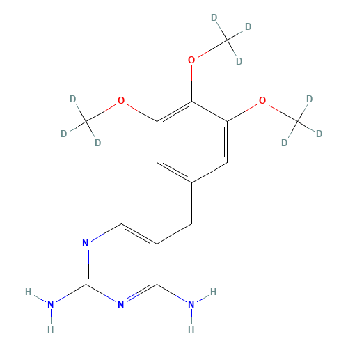 Trimethoprim-d9 (Major) (CAS: 1189460-62-5) - Chemical Structure and Molecular Formula 